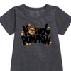 Girls' - Instant Message - Fall Graphic Short Sleeve Fleece Dress - 2 of 4