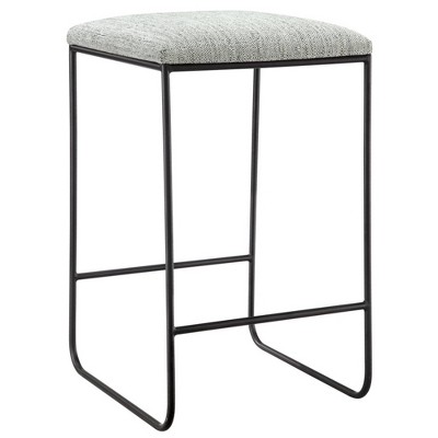 Sleek Black Metal and Wood 26" Hastings Counter Stool