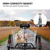 Adult Tricycles, 1 Speed Adult Trikes 24 inch 3 Wheel Bikes, Three-Wheeled Bicycles Cruise Trike with Shopping Basket for Seniors, Women, Men - 3 of 4