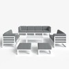 LayinSun 11-Piece Large Outdoor Modular L-Shaped Sectional Set with Coffee Table - 2 of 4