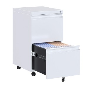 AOBABO  Drawer File Cabinet with Lock,Metal Filing Cabinet with Wheels for Home Office & Business Enterprise, Legal/Letter Size, No Assembled Required - 1 of 4