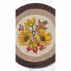 Earth Rugs Decorative Autumn Sunflower Printed Round Trivet 10" Farmhouse Kitchen Accent - 3 of 3