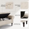 Arceso Storage Bench,50” Queen Linen Tufted Button End of Bed Bench, Upholstered Bedroom Bench,Ottoman Bench for End of Bed Living Room, Entryway - 3 of 4