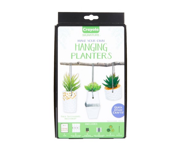 Crayola 14pc DIY Hanging Planter Kit, Personalized Planter