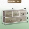Fabric Dresser for Bedroom, Wide 5-Drawer Chest of Drawers with Storage Organizer Unit - 3 of 4