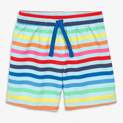 Primary Kids Swim Trunk in Rainbow Sky Stripe
