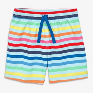 Primary Kids Swim Trunk in Rainbow Sky Stripe - 1 of 4