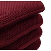 Kate Aurora Nantucket Farms Ultra Soft Chenille Burgundy Red Memory Foam Non Slip Chair Cushion Pads - 2 of 2