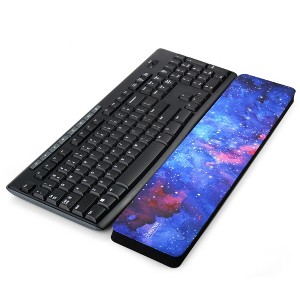 Insten Keyboard Wrist Rest Pad, Anti-Slip Ergonomic Palm Cushion Support for Comfortable Typing and Pain Relief, 17.3 x 3.7 in, Galaxy - 1 of 4
