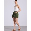 Allegra K Women's Elastic High Waist Casual Summer Denim Shorts with Pockets - 3 of 4