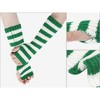 INSPIRE CHIC Women's Elastic Knit Winter Half Finger Thumb Hole Y2K Sleeves Gloves for Christmas Windproof 1 Pair - 3 of 4