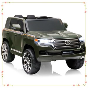 Kids 12V 2-Seater Ride On Car, Licensed Toyota Land Cruiser Electric Car - 1 of 4