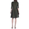 24seven Comfort Apparel Three Quarter Sleeve Fit and Flare Mini Dress - 3 of 4