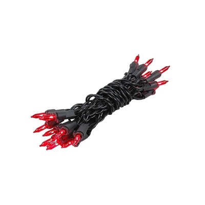 Novelty Lights 20 Light Christmas Craft Mini Light Set, Non-Connectable, Black Wire, 8' Long