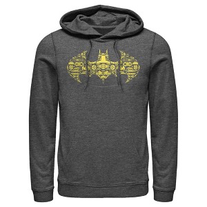 Men's Batman Logo Icon Collage Pull Over Hoodie - 1 of 3
