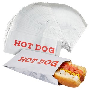 Stockroom Plus 200 Pack Individual Hot Dog Foil Wrappers for Food Trucks, Concession Stands, Restaurants, Fairs (3.7 x 9 In) - 1 of 4