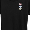 Women's - Instant Message - Gigham Hearts Short Sleeve Graphic T-Shirt - 2 of 4