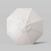 9' Sunbrella Scallop Base Fringe Market Patio Umbrella with Crank Lift - White Pole - California Umbrella - 3 of 3