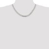 Black Bow Jewelry Men's 7.5mm Sterling Silver Solid Curb Chain Necklace - 3 of 4