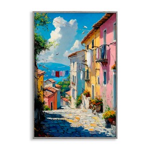 Stupell Industries Colorful Coastal Town Framed Giclee Art - 1 of 4