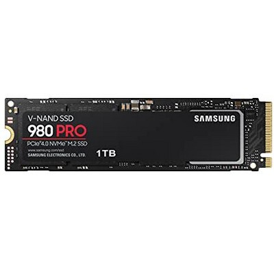 SAMSUNG 980 PRO SSD 1TB PCIe 4.0 NVMe Gen 4 Gaming M.2 Internal Solid State Hard Drive Memory Card, Maximum Speed, Thermal Control MZ-V8P1T0B