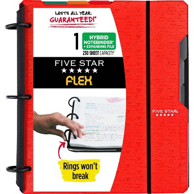 Photo 1 of Five Star 300 Sheet 1" Ring Binder Hybrid Notebinder (Colors May Vary)