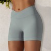 Anna-Kaci Active Women's High Waist Seamless Ribbed Biker Shorts - 3 of 4