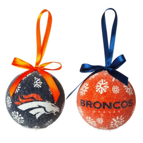 Denver Broncos 4 inch LED Christmas Tree Ornament