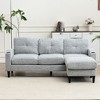 NicBex 3-Seater Linen Sofa Couch with Removable Storage Ottoman & Cup Holders,Upholstered Sleeper Sofa for Living Room,Bedroom - 2 of 4