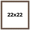 PosterPalooza | Square Elegant Brown Picture Frame - UV Acrylic, Foam Board Backing, Hanging Hardware - 2 of 4