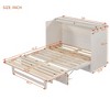 NicBex Full Size Murphy Bed Wooden Frame Murphy Bed Cabinet Morden Hideaway Wall Bed with Top Shelf for Living Room - 2 of 4