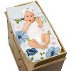 Sweet Jojo Designs Girl Changing Pad Cover Watercolor Floral Blue Pink and White - 2 of 4
