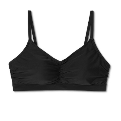 Women's Post Mastectomy Shirred Bralette Bikini Top - Kona Sol™ Black