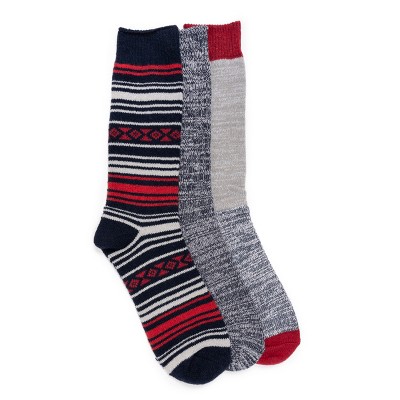 Muk Luks Men's 3 Pair Pack Microfiber Boot Socks : Target