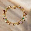 Ross-Simons 10.80 ct. t.w. Multi-Gemstone Bead Station Bracelet in 18kt Gold Over Sterling Size 7 - 3 of 4