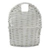 AuldHome Design Wall Hanging Pocket Baskets, Rustic Farmhouse Decor Wicker Painted Baskets - 2 of 4