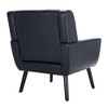 CAVINAS Modern Ergonomics Accent Chair, Soft Linen Material Living Room Chair with Black Legs and Backrest - 3 of 4