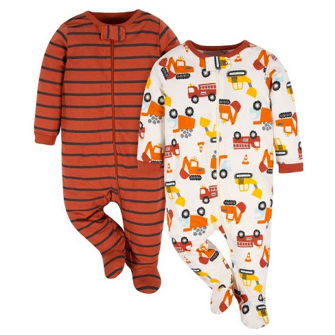 Gerber Baby Boys' Footed Pajamas, 2-Pack - image 1 of 4