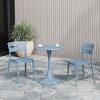 WestinTrends Playa Outdoor Modern Stackable Plastic Patio Dining Chairs (Set of 2) - 2 of 4