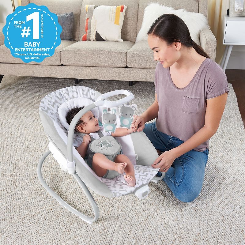 Ingenuity 2-in-1 Multi-Direction Compact Baby Swing &#38; Rocker with Vibrations - Raylan, 4 of 24