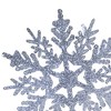 Transpac 5.5 Inch Silver Snowflake Tree Topper Gray Speckled Laser Cut Tree Toppers - 2 of 3