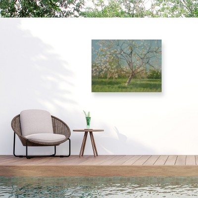 Trademark Fine Art - Laszlo Mednyanszky Orchard trees in blossom, 1900-10 Matted Framed Art