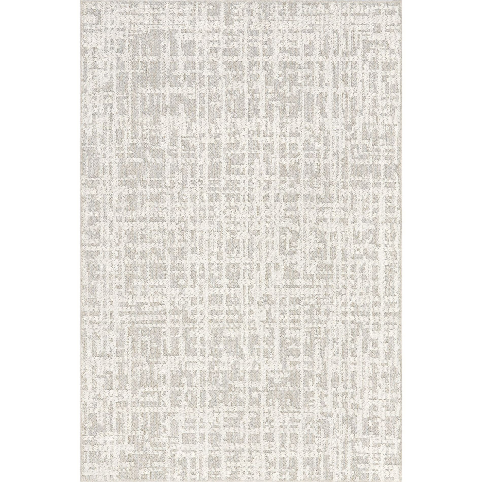 Nuloom Amity Abstract Pet Friendly Machine Washable Area Rug, 5' 3" x 7' 7", Light Grey