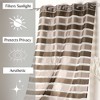 Evideco French Home Goods Striped Sheer Curtain Panel - Light-Filtering Drape for Modern Home Décor, 95 x 55 Inches - 2 of 4