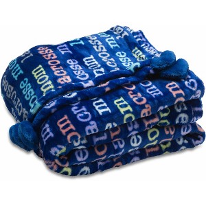 Pavilion Gift Company - Lacrosse Mom - 60" x 50" Royal Plush Blanket - Throw Blankets - 1 of 4