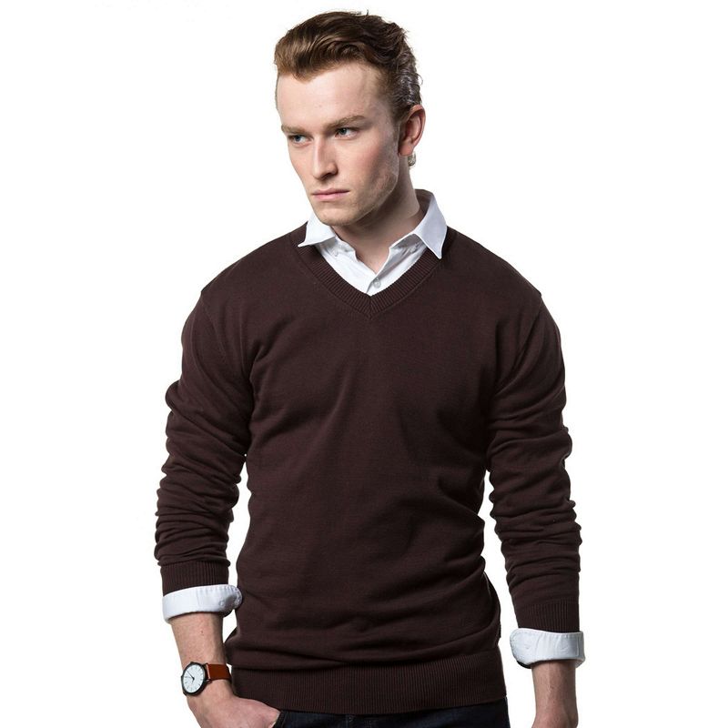 Gallery Seven | Men's Autumn Lightweight V-Neck Sweater, 2 of 7