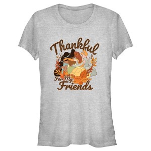 Juniors Womens Disney Princesses Thankful for my Friends T-Shirt - 1 of 4