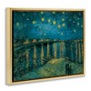 Stupell Industries Classic Starry Night Over Rhone Van Gogh Floating Frame Canvas Art, Gold, 31" x 25" - 2 of 4