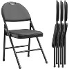Folding Chairs, Portable Metal Chairs with Cushions and Non-Slip Feet Pads for Home and Office, Indoor and Outdoor Events - 2 of 4