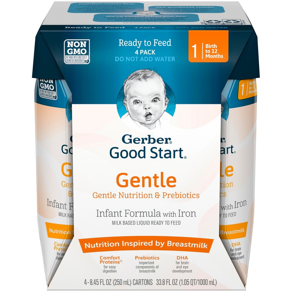 UPC 050000568710 product image for Gerber Good Start Gentle Non-Gmo Ready to Feed Infant Formula, Stage 1, 8.45 fl  | upcitemdb.com